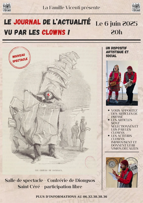 Spectacle interactif - Le journal de l’actualité vu par les clowns